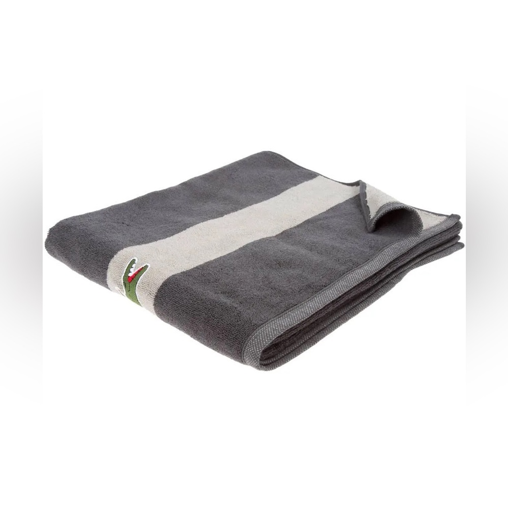 Lacoste Cliff Bath Towel 100% Cotton - Picture 2 of 4